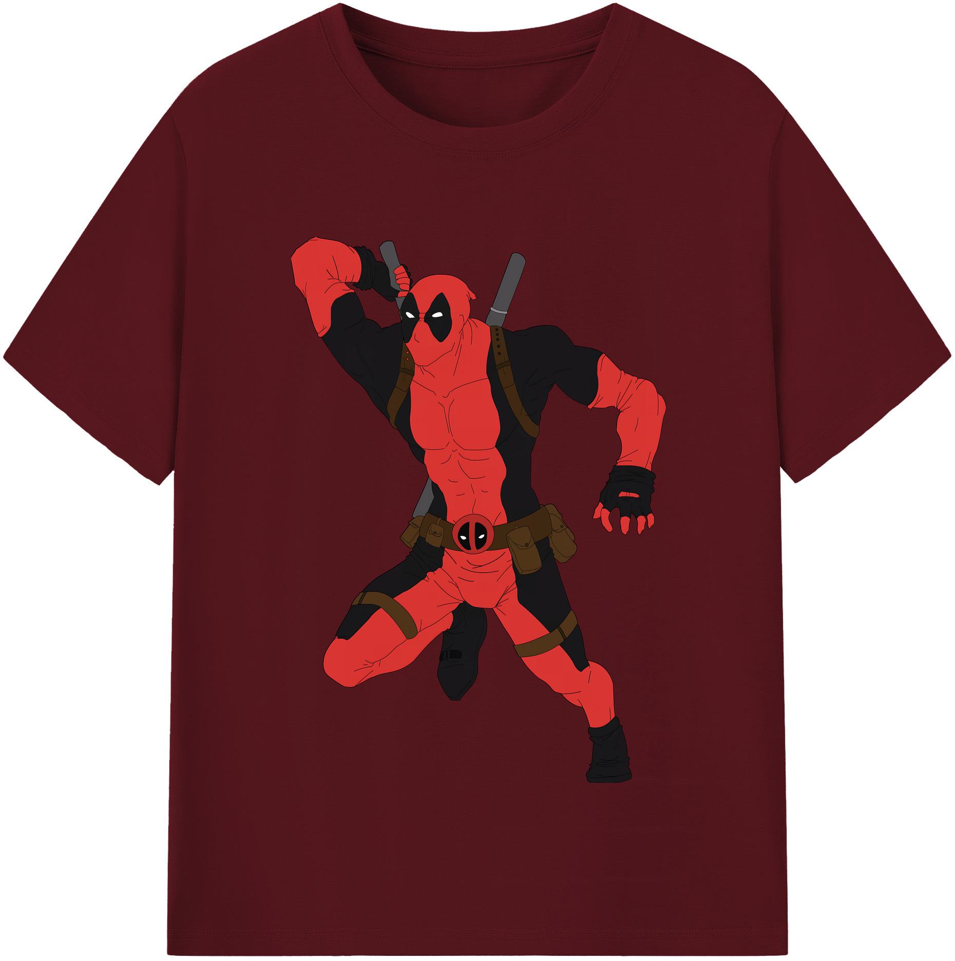 （画像用） Deadpool デッドプール 綿100％半袖Tシャツ（フロントプリント）